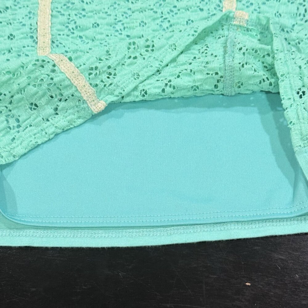 Y2K Babydoll Cap Ruffle Sleeve Aquamarine Blue Gilmore Girls Top Womens Small - Picture 5 of 11